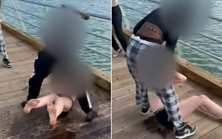 African teens bash autistic girl Altona Pier Melbourne