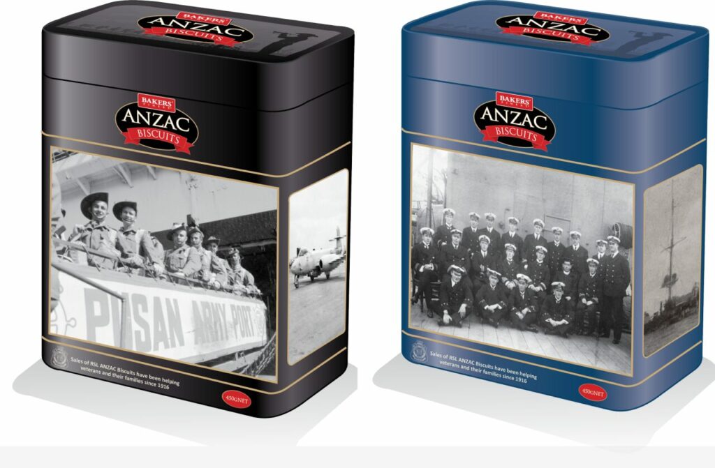 RSL Anzac biscuit tins