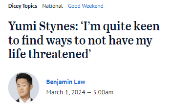 Benjamin Law Yumi Stynes SMH