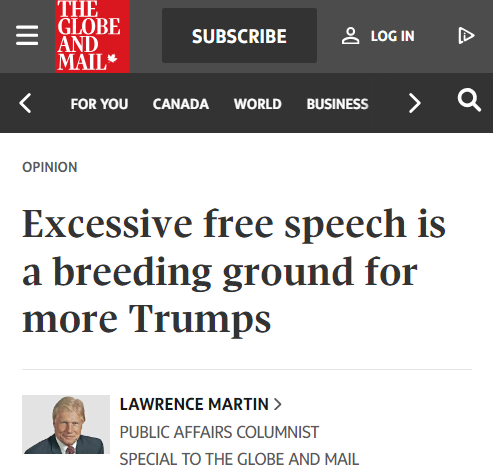 Excessive free speech