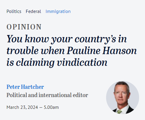 Peter Hartcher immigration opinion piece