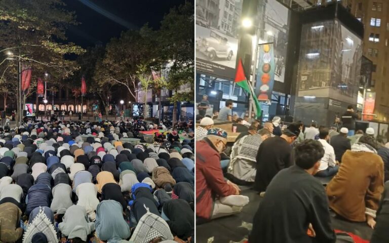 Martin Place Muslim prayers