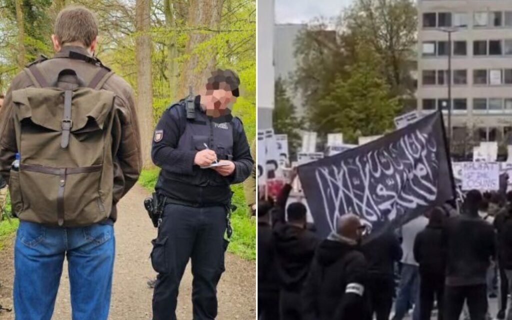 Hikers harassed over German flag- Islamists march in Hamburg