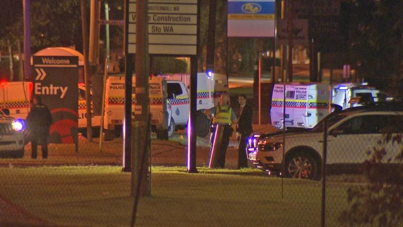 Police at the scene of the Muslim stabbing incident in Willetton, Perth