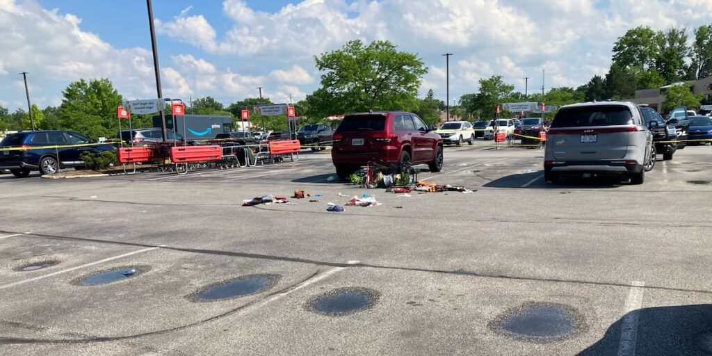 The Giant Eagle parking lot where 3-year-old Julian Wood and his mother Margot Wood, were stabbed by Bionca Ellis